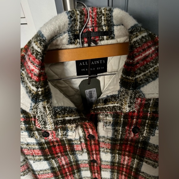 All Saints NIA Check Coat US2 - Picture 5 of 7